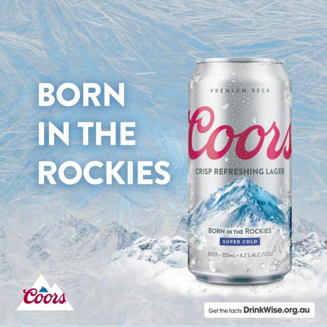 Cool down this Summer with a beer as cold as the Rockies. 🍺

#Coors #peakofrefreshment