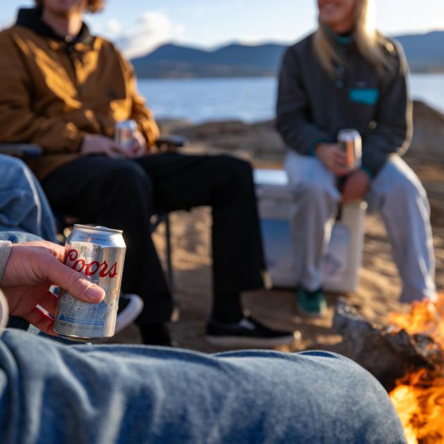 Camping and a can of Coors, a match made in heaven ❄️🏕️